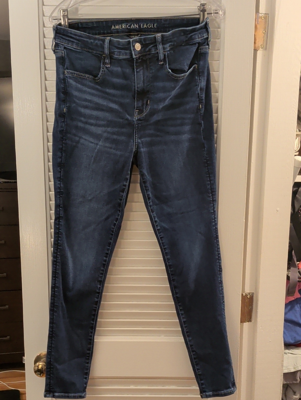 American Eagle Outfitters Skinny Jeans in Dark Blue Wash